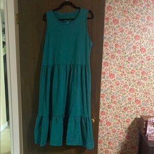 Universal Thread Green Tiered Ruffled Sundress